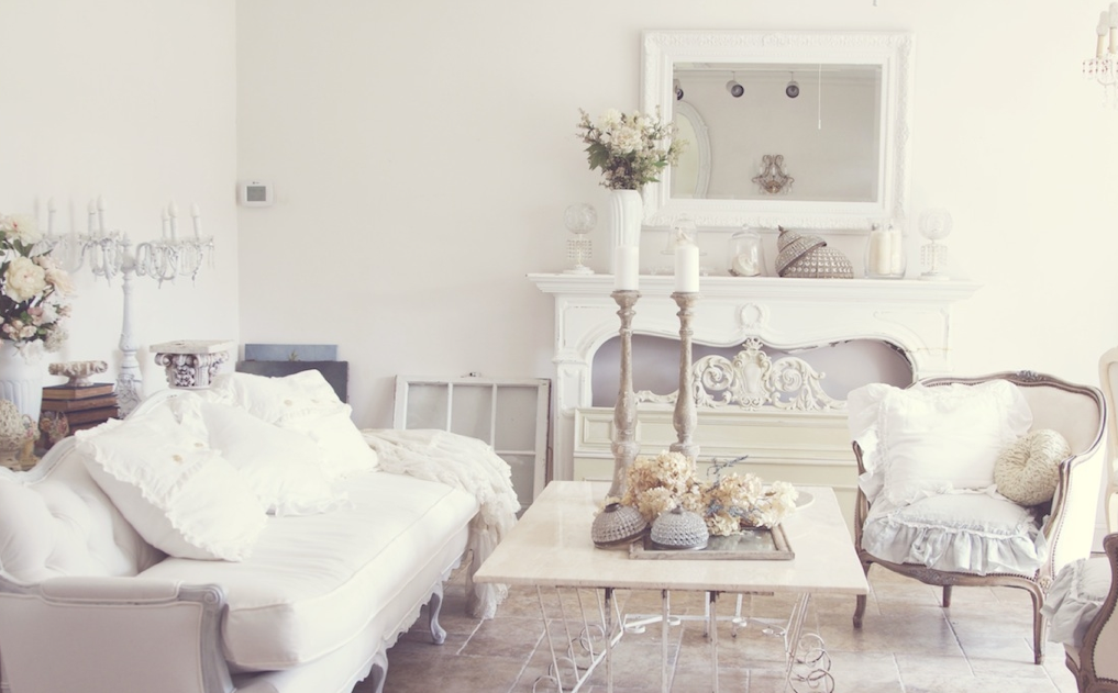 white sitting room